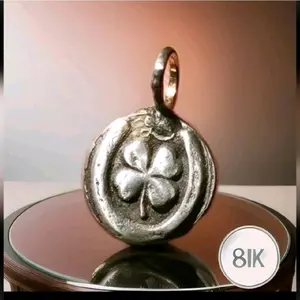 .999 Fine Silver Lucky Charm Pendant - New - 15mm - Handmade