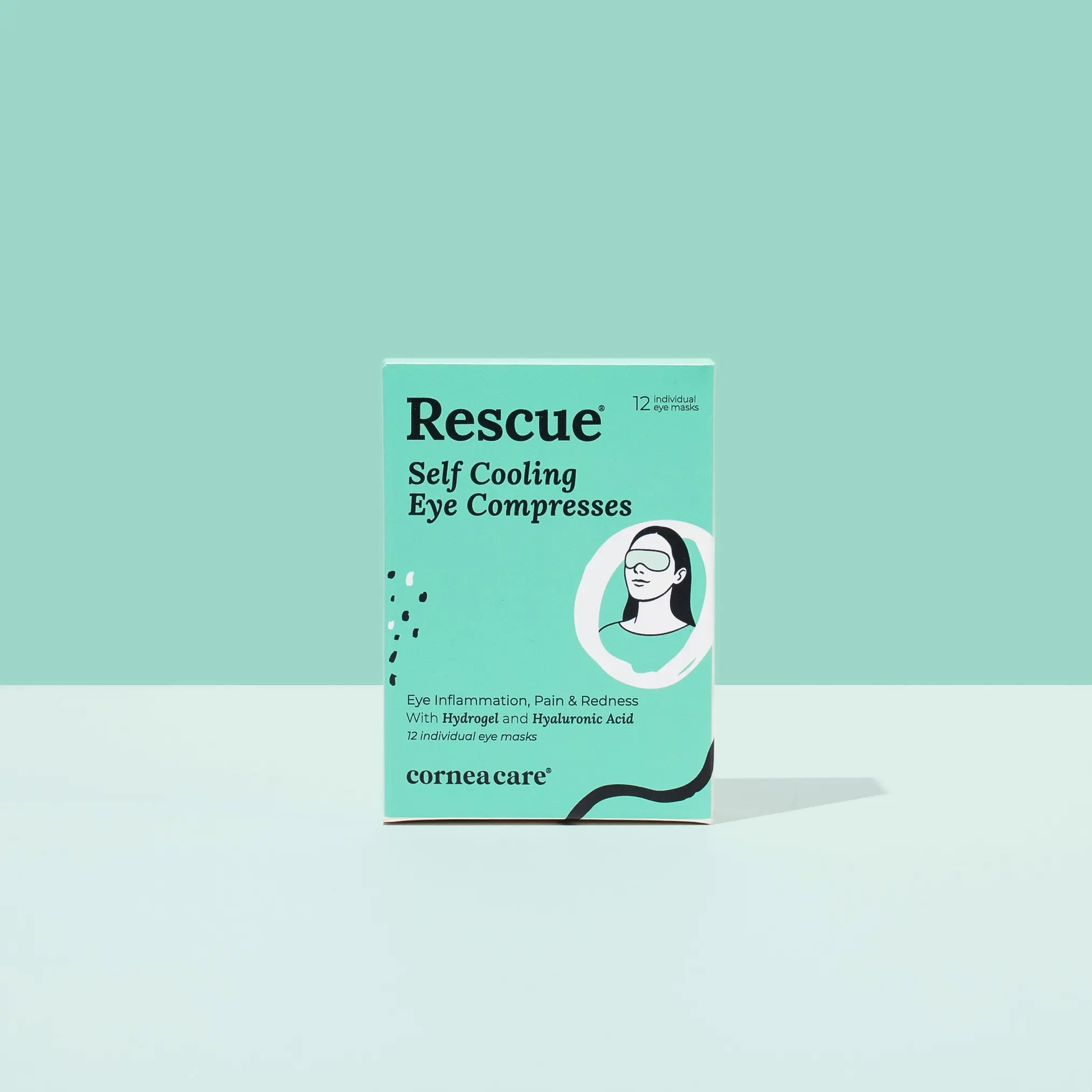 Rescue Self Cooling Hydrogel Eye Compresses (HSA/FSA Eligible) - Eye Mask for Dry Eye and Puffy Eyes - Cold Compresses For Eyes Eye Mask Treatment Eye Puffiness Reducer