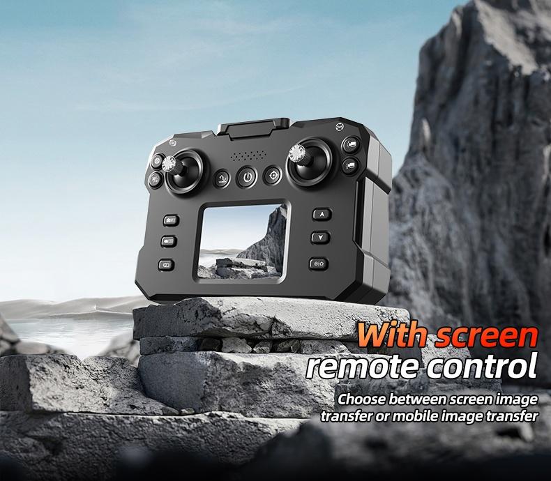 KY102 Drone with Screen Controller & SD Card, HD Camera, Brushless Motor, Optical Flow Positioning, Active Obstacle Avoidance, Dual Battery Kit, One-Key Takeoff/Landing, Beginner FPV Quadcopter