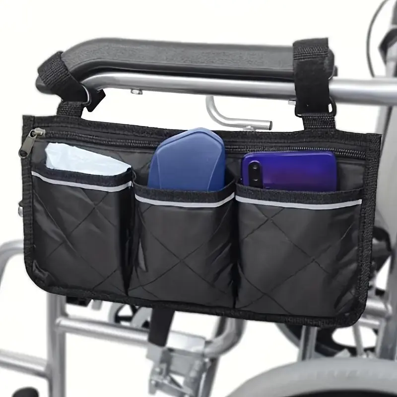 Car rear chair storage bag, Backseat Storage Bag, wheelchair armrest hanging bag, side storage bag, multi-pocket storage bag, motorcycle, bicycle, stroller, walker, storage bag, Car Interior Accessory.