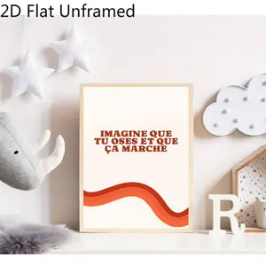 2D Flat 1pc Unframed Imagine Dare Succeed Typography Canvas Print, Poster Print, Artwork Wall Painting for Gift, Bedroom, Living Room, Office, Wall Decor, Dormitory Decor, Home Decoration, Gift for Valentine's Day