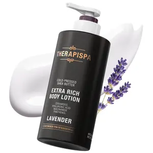 THERAPISPA Extra Rich Body Lotion / Shea Butter, Ceramides, Niacinamide, Panthenol & Hyaluronic Acid Moisturizer for Hydration, Softness & Barrier Care with a Lightweight, Fast-Absorbing, Non-Greasy Finish / 17 fl oz (500 mL)