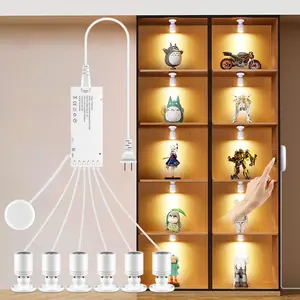 LED Display Cabinet Light, 12V Touch Dimming LED Light with Plug, Under Cabinet Light, Interior LED Lights, Decorative Light for Home Kitchen Living Room