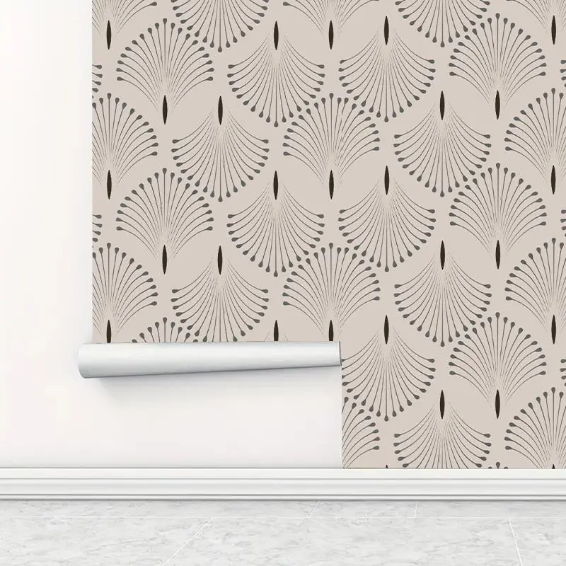 Leaf Pattern Wall Sticker, 1 Roll Self-adhesive Waterproof Wallpaper, Peel and Stick Wallpaper Designs, Removable Wall Decal for Home Living Room Bedroom Kitchen Dormitory Decor