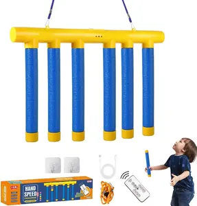 Reflex Drop Sticks Challenge Game Hand-Eye Coordination Training Toy with Remote Control 3 Adjustable Speeds for Reaction Training Funny Catching Sticks Game