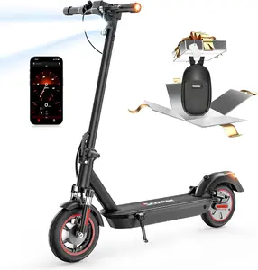 iScooter i10 Pro Electric Scooter Adults, 28 Mph Top Speed, 37 Miles Long Range, 800W Motor E-Scooter, 10" Pneumatic Tires, Double Braking Systems, Foldable Scooter for Adults with APP & Turn Signal Lithium Ion Battery