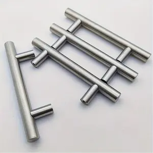 30-Pack Modern Stainless Steel Silver Rectangular Pull Handles, 150mm Length, Kitchen Cabinet, Drawer Handles, Wardrobe Door Handles