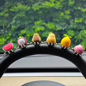 Car Center Console Ornaments Set, Grapefruit Villain Creative Car Decorations, Cute Healing Mini Desk Windowsill Accessories, Car Interior Decoration, Car Accessory
