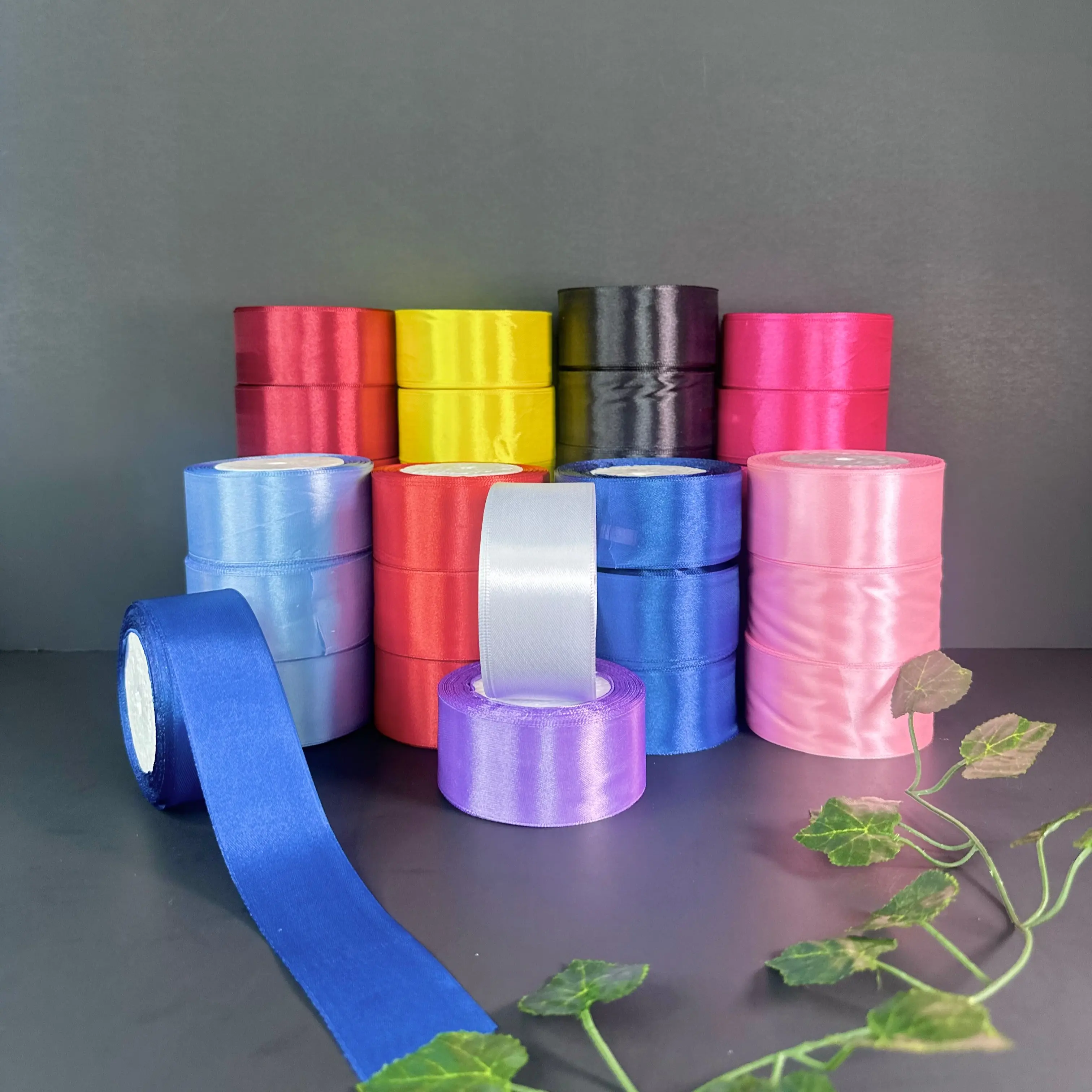 Eternal Roses Satin Single Face Ribbon (1 Roll) 1.5"(4cm), 25-Yards for DIY Decorative and Florists Supplies Gift Decoration