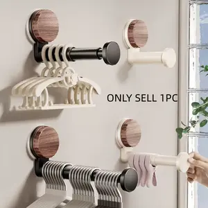Space-Saving Extendable Clothes Rack, Metal / Indoor Rod, Wall Mounted Drying Machine for Bathroom Balcony Laundry Room