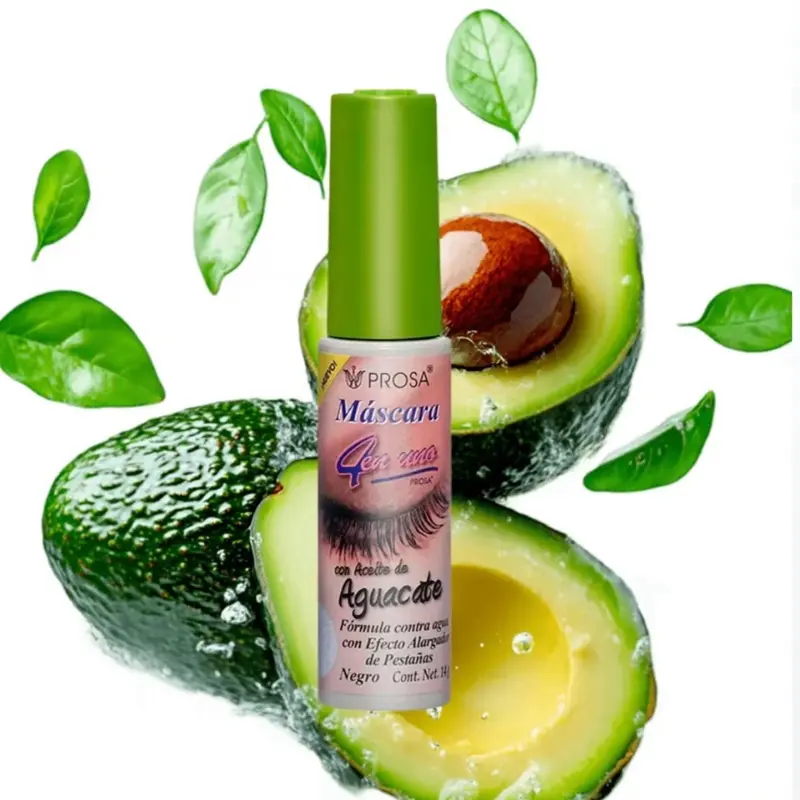 Prosa 4 in 1 Lash Mascara with Avocado Oil - Waterproof, Volumizing & Smudge-Proof Formula for Fuller, Nourished Eyelashes, Single Item, Moisturizer