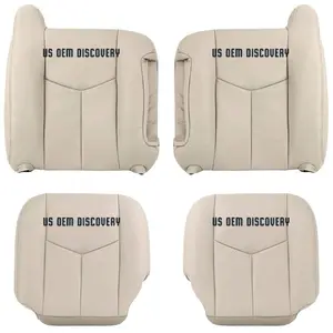 2003 Chevy Suburban, Silverado Full Front Leather Seat Cover  Shale Tan