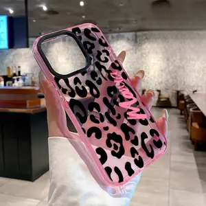 Phone Case for iPhone 17 16 Plus 15 Pro Max 14 13 12 11 Leopard Mama Pattern Non-Yellowing Shockproof Soft Silicone Transparent Cover iPhone case