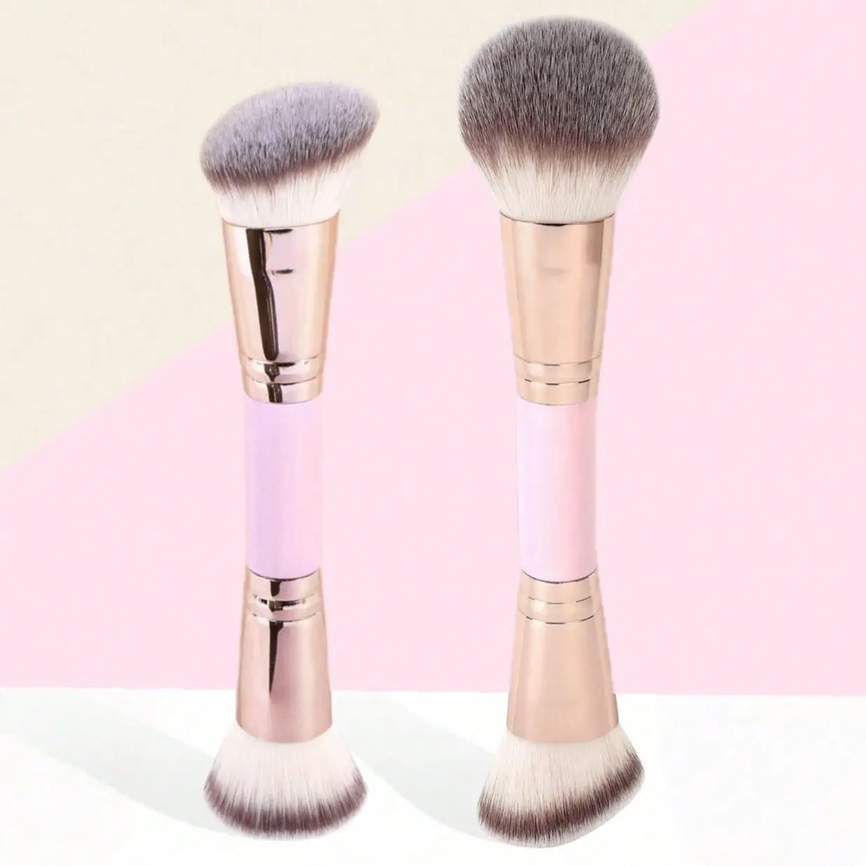 Double-Ended Makeup Brush Set, Includes Blush Brush, Foundation Brush, Setting Brush, Powder Brush, Travel Makeup Tool Kit, Beauty Duo Brush, Artist Brush Set, Multifunctional Makeup Brushes, Face Makeup Brushes