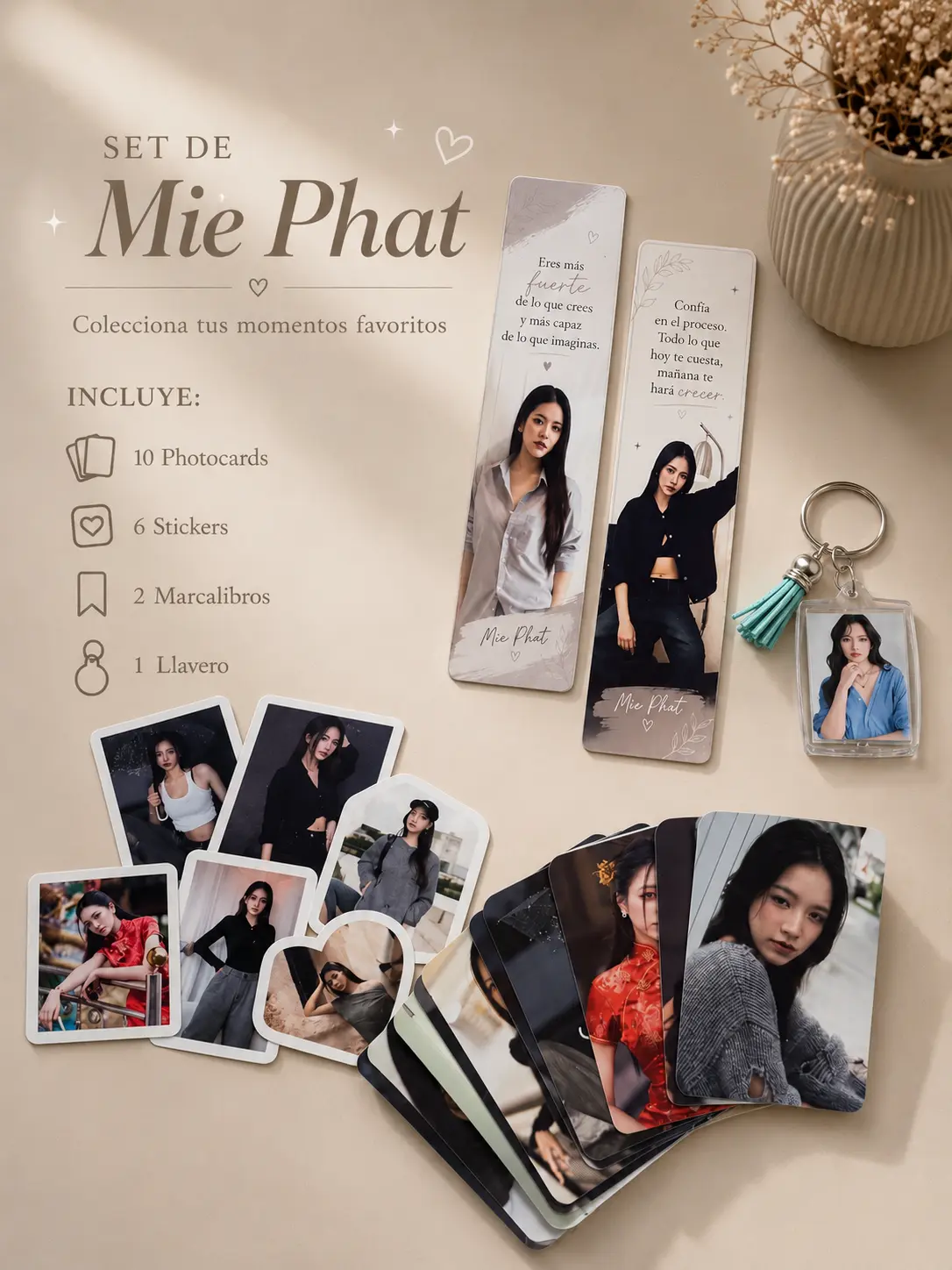 Mie Phat Arte GLBundle - Includes Photocards, Bookmarks, Stickers, and Keychain