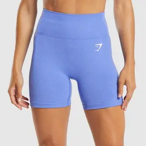 Gymshark Women's High Waist Seamless Yoga Shorts Peach Printed Tight Leggings for Cycling Fitness Training Workout Wear