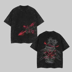 Vintage Choso Blood Manipulation Piercing Blood JJK Jujutsu Kaisen Oversized Graphic Tee Heavyweight Acid Wash Cotton Double Printed T Shirt Y2K Streetwear Gym Pump Cover Japanese Anime Manga Dark Aesthetic Grunge Outfits Merch Gift Unisex