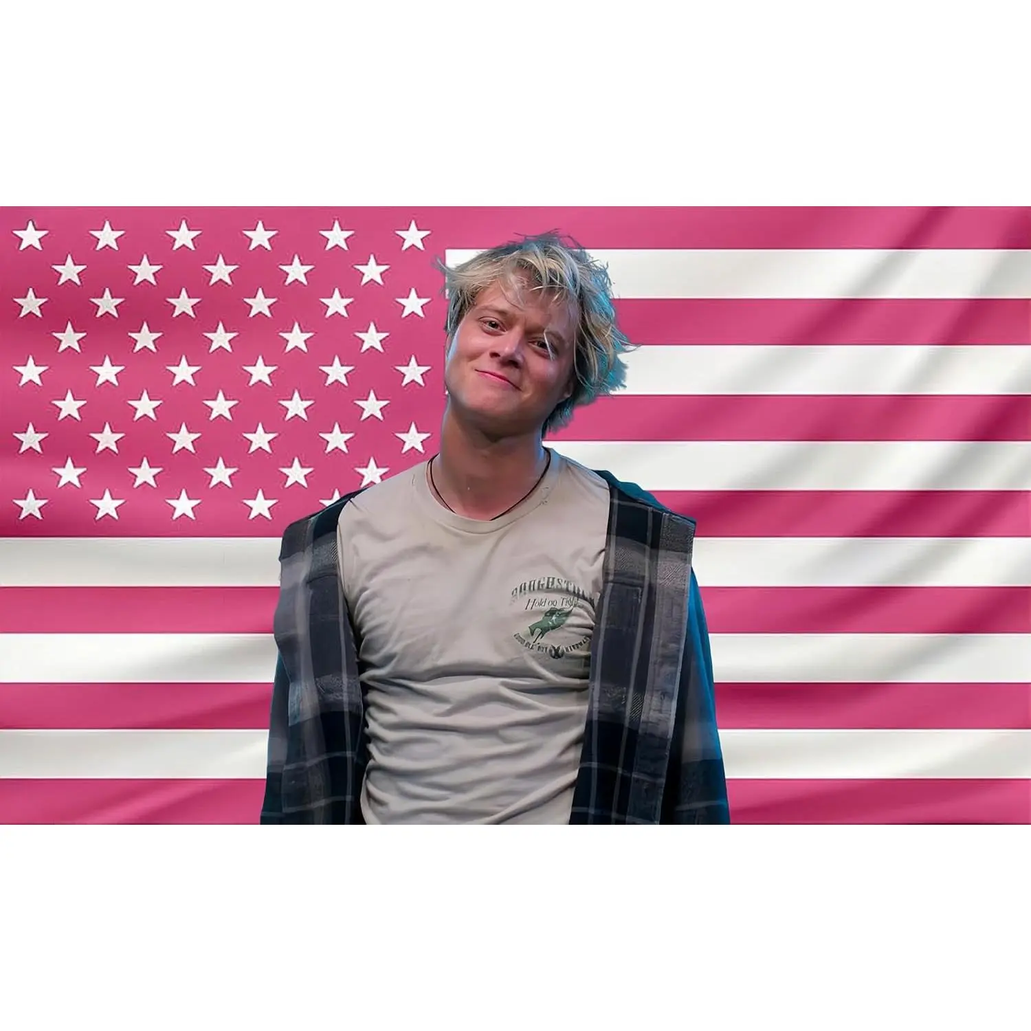 Flag 3x5ft JJ Tapestry Pink Rafe America Funny Cameron Maybank Flag poster with 4 Brass Grommets for College Dorm Decor, Room Decor Flag Merch Gift tiktokshopbacktoschool