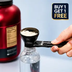 Protein Powder Sliding Spoon with Funnel, BPA-Free Creatine Scoop for Pre-Workout, Coffee, Formula & Smoothies, No-Spill Powder Funnel Scoop