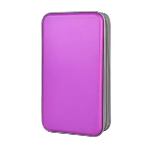 CD Case,96 Capacity CD Holder Hard Plastic Durable CD Storage Wallet Protection CD/DVD Case Holder For Car Home Travel(96Capacity,Purple)