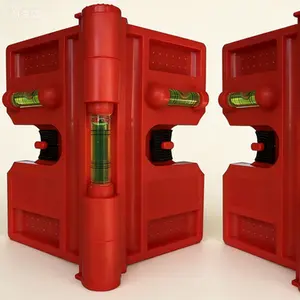 Magnetic Post Level 2 Pack, Folding Level for Pipe Post and Beams, Reusable Leveling Tool, Adjustable Magnetic Level, Heavy Duty Construction Level