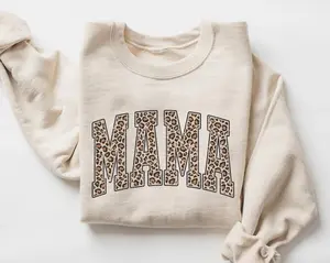 Leopard Mama Sweatshirt, Mama Sweatshirt, Leopard Print Mom Life Shirt, Mothers Day Gift, New Mom Sweatshirt, Cozy Trendy Gift for Her