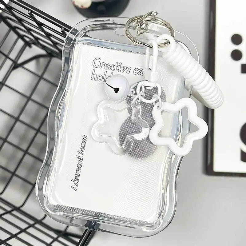 1 Set,K-pop star photo card holder keychain, transparent silicone card holder with Star Theme design, can be used as a protective case for bus cards, Bus Passes, student ID cards, etc, Keychain Functionality, Clear ID Badge Holder
