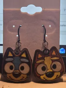 Backyard dogs kids round one Plastic dangly earrings