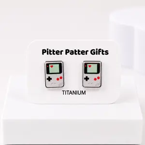 Video Game Earrings, Titanium Posts