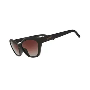 goodr Walnut Wonderland Medium Size (Deco G) Solid Brown Frame with Brown Gray Lens, UV400, No Slip No Bounce No Tangle