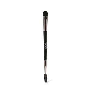 Chella Dual Blending Brush with Spoolie - Ergonomic Tapered Brush for Precise Eyeshadow & Brow Grooming - Cruelty-Free Vegan Makeup Tool