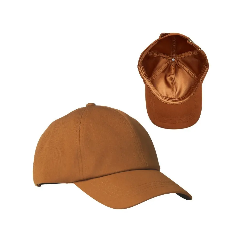 RED by KISS Satin Lined Baseball Cap - Brown