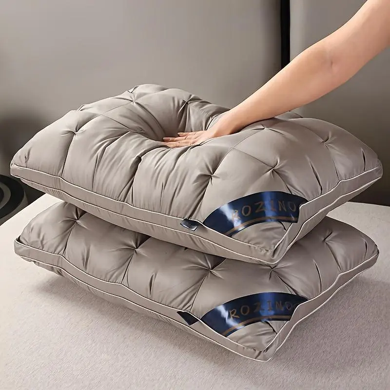 Queen-Size 5-Star Hotel Quality Ergonomic Memory Foam Pillow for Sleeping - High-Resilience Plush Fill, Soft Breathable Cooling Design, Hypoallergenic Cover, Machine Washable, All-Season Support, Ideal for Side Sleepers, Pillows For Sleeping