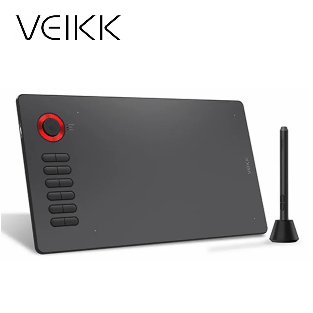 VEIKK A15PRO Digital Writing Tablet - 10x6 in Graphics Tablet with Type-C/USB Port, Cable-Included Electronic Signature Pad, 5080 LPI, 290 PPS Battery-Free Stylus, 16384-Level Pressure Sensitivity, Compatible with Android 6.0+, Windows, Mac, for Adults, D