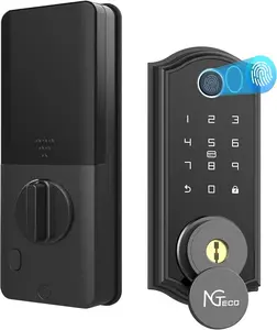 Keypad Smart Door Lock, Fingerprint Electronic Knob, Smart Deadbolt with Bluetooth,App Remote Control, Ekeys Sharing