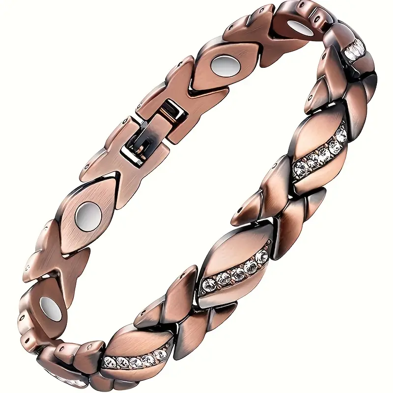 Ladies' pure copper bracelet, super magnetic ladies' bracelet,Eliminate static electricity, ladies' copper magnetic therapy bracelet, Mother's Day Christmas jewelry gift, Valentine's Day gift, for daughters, couples, mothers