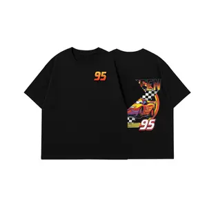 Retro Cartoon Race Car Shirt, Fast Speed Number 95 Graphic Tee, Fun Motorsport Theme Unisex T-Shirt