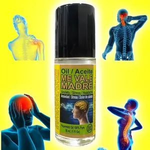Me Vale Madre Oil Anxiety , Stress , Headaches - Roll-on Bottle 100% Peppermint Aromatherapy Oil - Reliefs Muscular Tension, Soothes Aches & Stress Therapeutic Grade, stress relief oil, roll-on essential oil, oil for massage