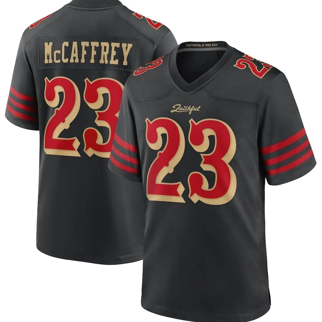 Unisex Football inspired by McCaffrey 23 San Francisco 2025 Rivalries Collection Game Jersey - Black