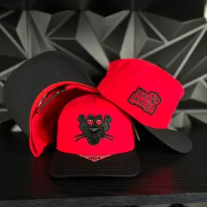 Black panther SnapBack hat-red