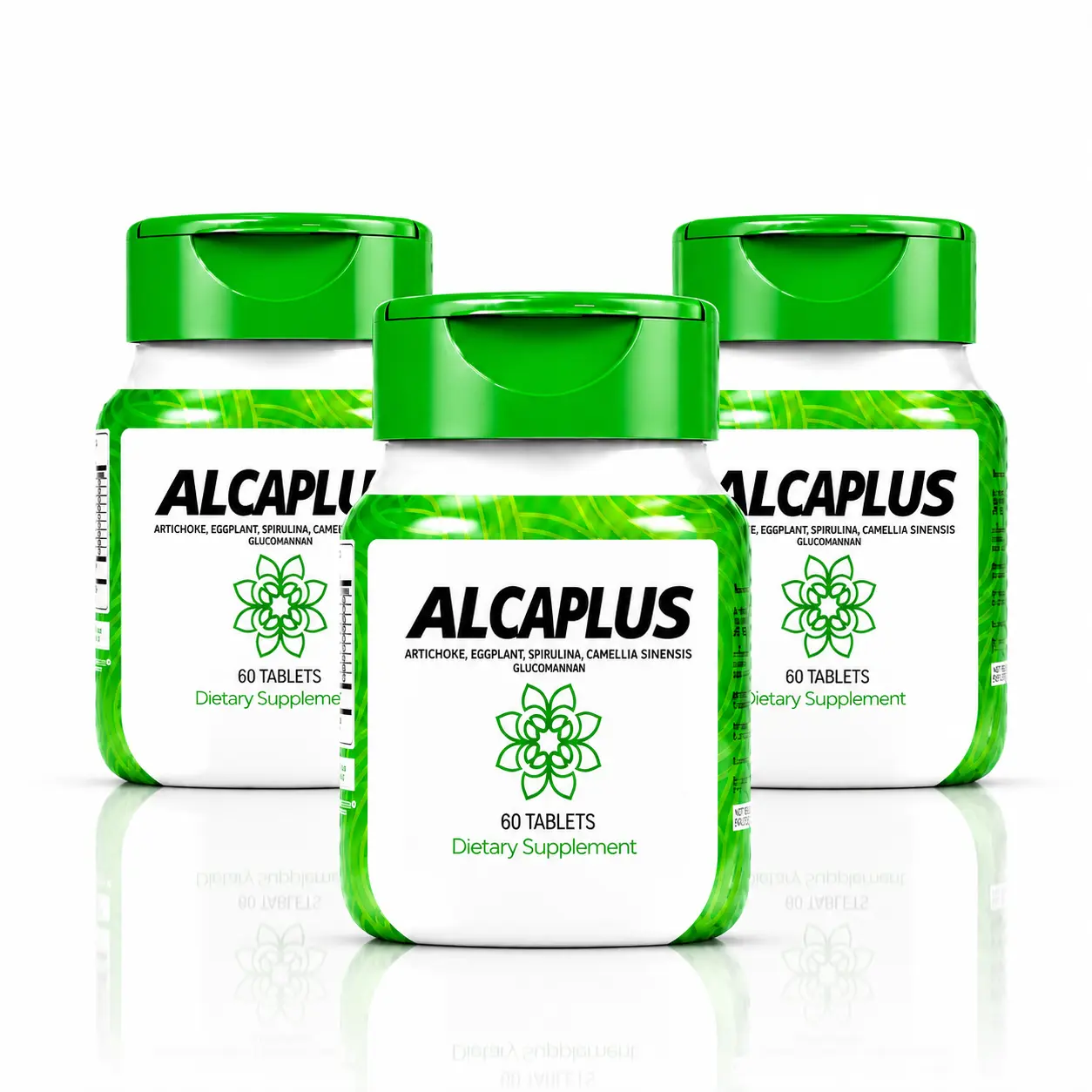 Alcaplus Dietary Supplement Tablets- with Artichoke, Glucomannan & Green Tea Extract- 60 Count Edible Fitness