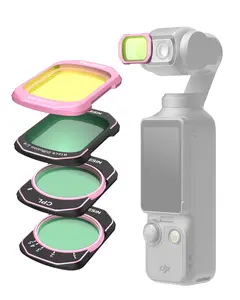 TELESIN Cool Rose Filter Kit for DJI Osmo Pocket 4/3 Xtra Muse – Cool Tone Soft Skin, Magnetic VND ND2–32, CPL Polarizer, Black Diffusion 1/4 Lens Filters, Camera Accessories for Vlog Content Creator