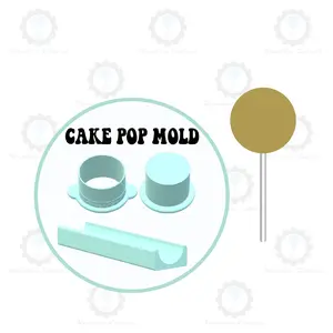 Circle Disc Small 1.25 in Cake Pop Mold | Deluxe Cutter, Popper, and Tray Option