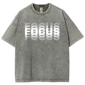 Focus Interesting Optical Illusion Print T-shirt Vintage Tee 90s Graphic Tees Men's t Shirts Graphic Tee t Shirts Funny Graphic Tee Good Graphic Tees Men's Graphic Tees Streetwear Outfits Men Vacation Outfits Oversized Tshirt Men