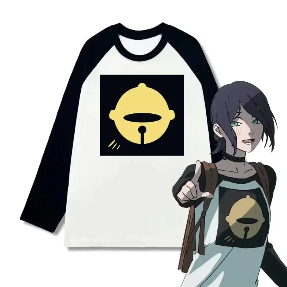 Anime Reze Long Sleeve T-shirt Cosplay Oversized Vintage Chainsaw Men Women Clothes Japanese Manga Tee Clothing Harajuku Y2k Top