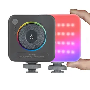 SmallRig P108 RGB Video Light,Portable LED Camera Lights 360° Full Vibrant Color Photography Lighting w 3 Cold Shoe, 2500mAh Rechargeable On-Camera Video Light Panel 2700K - 6500K for Youtube, Vlogging Christmas gifts 4055