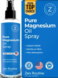 Zen Routine Pure Magnesium Oil Spray – Pharmaceutical USP Grade, Made in USA | For Restful Sleep, Muscle Relaxation & Stress Relief, Magnesium Deficiency Support, Body Care