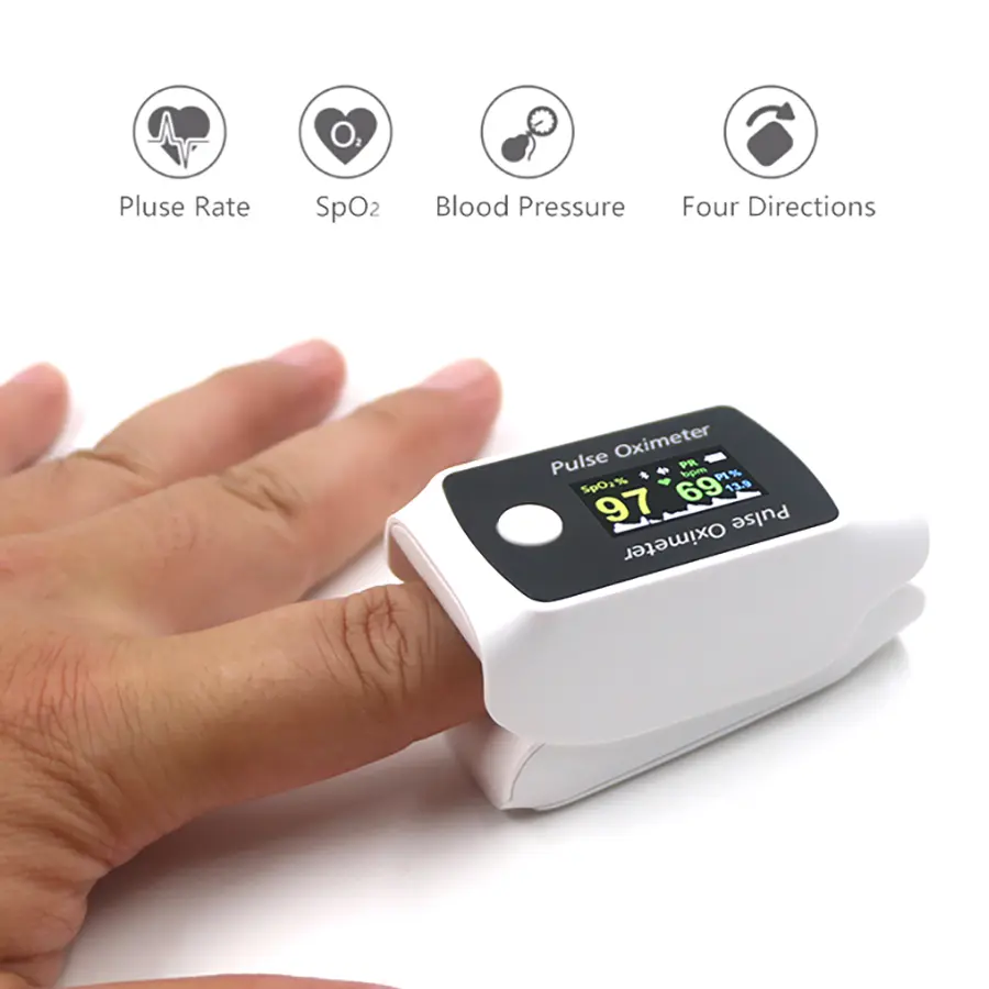 4-in-1 Wireless Healthcare Health Monitor - Digital Fingertip Pulse Oximeter, Portable Blood Pressure Monitor with Blood Pressure Help, SpO2 & Heart Rate Tracker, TFT Display, Bluetooth APP Connectivity for Home Use