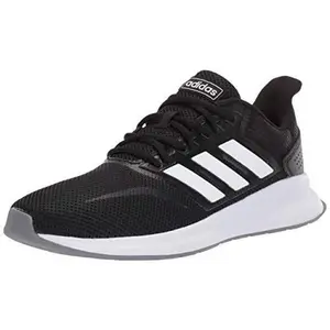 adidas Originals Women's Falcon Running Shoe, Black/White/Grey, 5.5 M US F36218-5.5