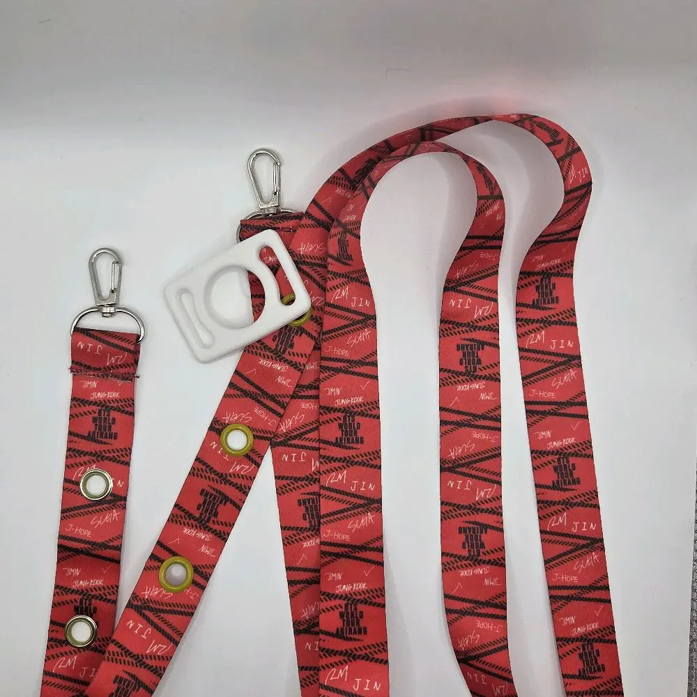 Kpop Concert Lightstick Lanyard Holder w/ Ita Holes | Hands-Free Festival Strap | Photocard & Charm Display